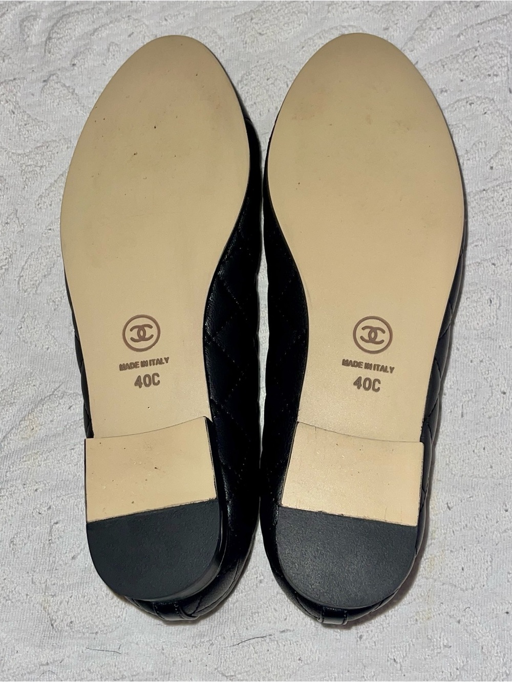 CHANEL Black Quilted Leather Ballet Flats - Picture 6 of 7